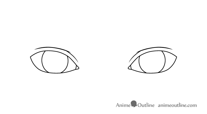 Big realistic eyes eyelids drawing