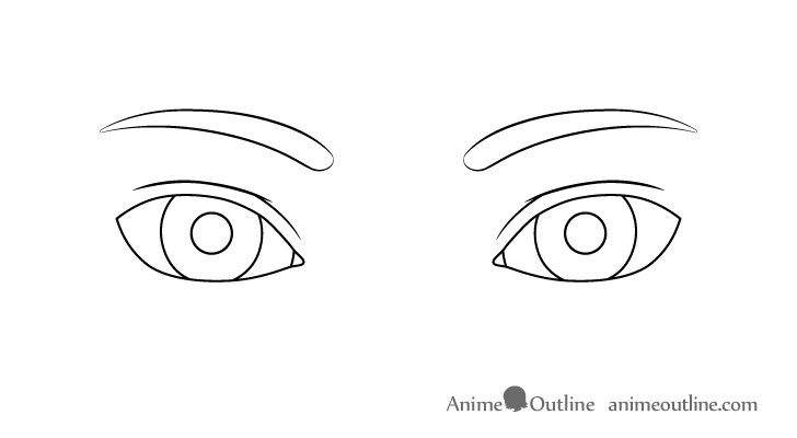 Big realistic eyes pupils drawing