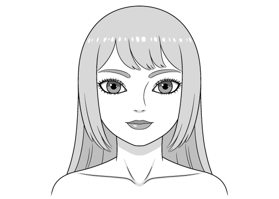 Girl with big eyes